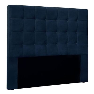 Cabeceira Solteiro 0,90m Santiago Suede Azul Marinho - Pallazio