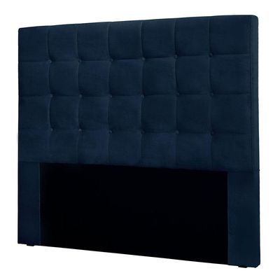 Cabeceira Solteiro 0,90m Santiago Suede Azul Marinho - Pallazio