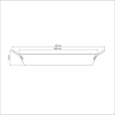 Paellera Loreto Alumínio Revestimento Antiaderente Starflon Alças Aço Inox Grafite 3,7l