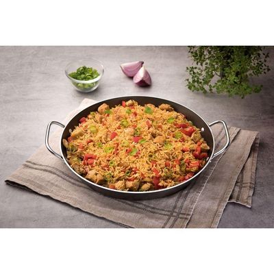 Paellera Loreto Alumínio Revestimento Antiaderente Starflon Alças Aço Inox Grafite 3,7l