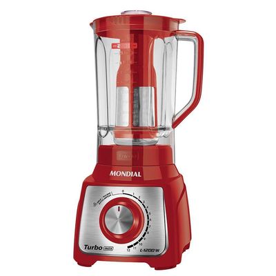 Liquidificador Mondial Turbo L-1200 Ri 127v-vermelho/inox 110v