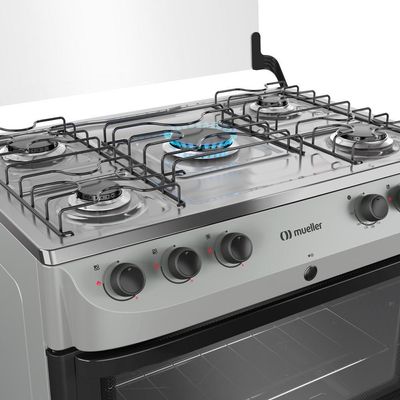 Fogão Mueller 5 Bocas Titânio Com Acendimento Automático Mfi5bb Bivolt