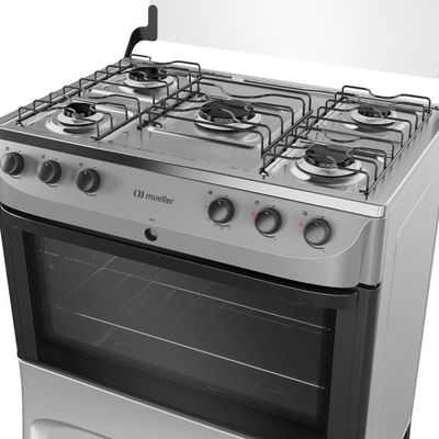 Fogão Mueller 5 Bocas Titânio Com Acendimento Automático Mfi5bb Bivolt