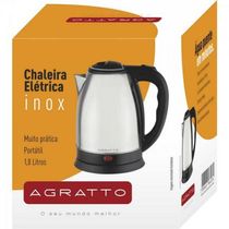 Chaleira Eletrica Em Aco Inox 220V Ce02 Prata Agratto
