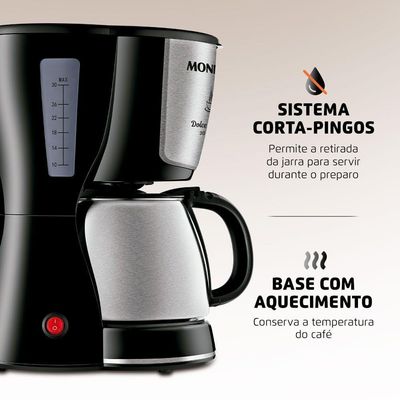 Cafeteira Elétrica Mondial Dolce Arome C-37ji-30x Cafeteira-127v-preto/inox 110v