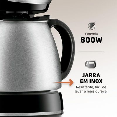 Cafeteira Elétrica Mondial Dolce Arome C-37ji-30x Cafeteira-127v-preto/inox 110v