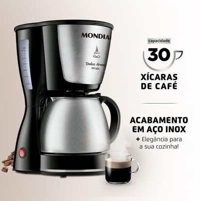 Cafeteira Elétrica Mondial Dolce Arome C-37ji-30x Cafeteira-127v-preto/inox 110v
