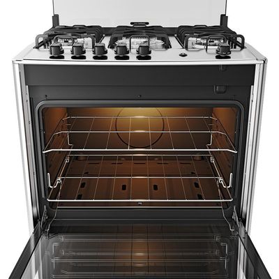 Fogão 5 Bocas Preto Com Mesa De Inox Dako Magister Bivolt