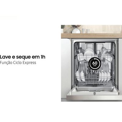 Lava-louças Samsung Inox 14 Serviços 110v Dw60c7050fs/az 110v