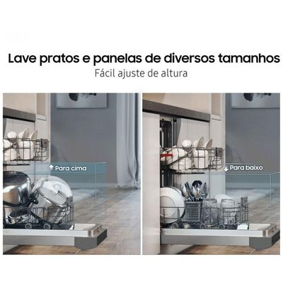 Lava-louças Samsung Inox 14 Serviços 110v Dw60c7050fs/az 110v