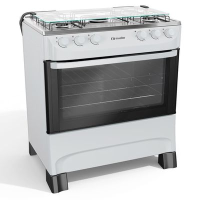 Fogão Mueller 5 Bocas Branco Acendimento Manual Mfi5ba