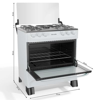 Fogão Mueller 5 Bocas Branco Acendimento Manual Mfi5ba