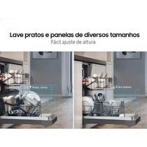 Lava-louças Samsung Inox Preta 14 Serviços 110v Dw60c7050fg/az