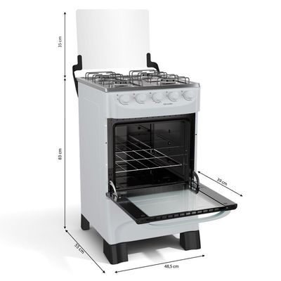 Fogão Mueller 4 Bocas Branco Acendimento Manual Mfi4ba