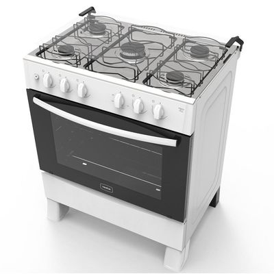 Fogão 5 Bocas A Gás Acendimento Automático Realce Bivolt Cr204 Branco Branco 127/220