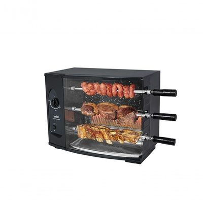 Churrasqueira Rotativa 3 Espetos 56 Cm Acendimento Automático A Gás Gn Aço Vitta Premium Bivolt Arke Bivolt