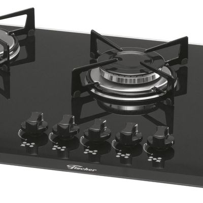 Cooktop 5 Bocas a Gás Acendimento Superautomático Preto Fischer