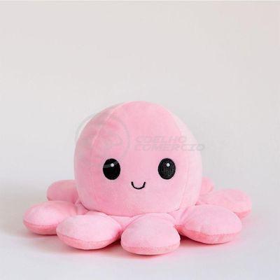 Polvo Reversível De Pelúcia 2 Em 1 Tiktok Pink E Rosa