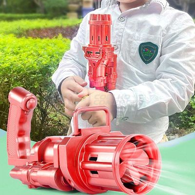 Máquina Elétrica Tiktok Lança Bolhas Vermelho