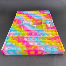 Tabuleiro Pop It Challenge Jogo Silicone Anti Stress Tie Dye