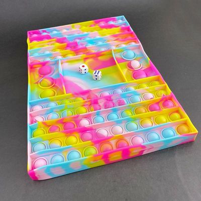 Tabuleiro Pop It Challenge Jogo Silicone Anti Stress Tie Dye