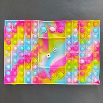 Tabuleiro Pop It Challenge Jogo Silicone Anti Stress Tie Dye