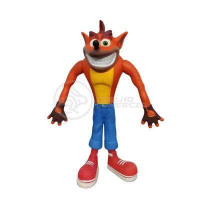 Boneco Action Figure Crash Bandicoot Articulado 25cm