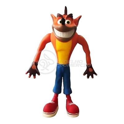 Boneco Action Figure Crash Bandicoot Articulado 25cm