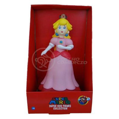 Boneco Action Figure Princesa Peach Toadstool Articulado 23cm