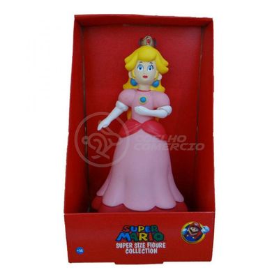 Boneco Action Figure Princesa Peach Toadstool Articulado 23cm