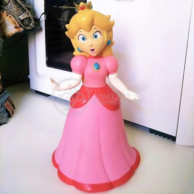 Boneco Action Figure Princesa Peach Toadstool Articulado 23cm