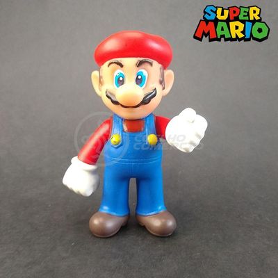 Kit Boneco Colecionável Mario Articulado 12Cm + Caneca 350Ml