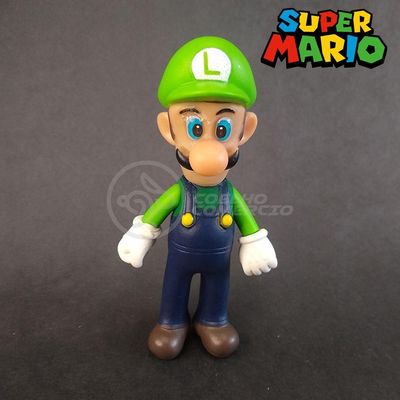 Kit Boneco Colecion. Luigi Super Mario 13Cm + Caneca