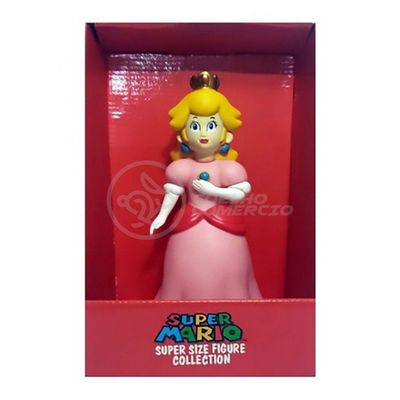 Boneco Action Figure Princesa Peach Toadstool Articulado 23cm