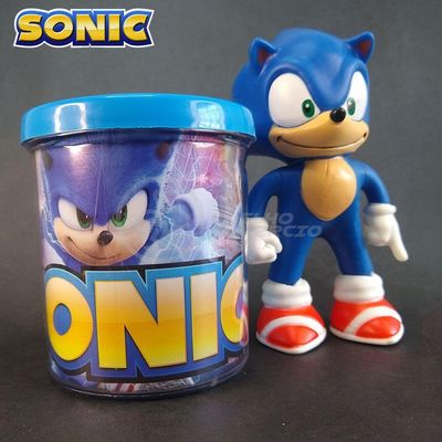 Kit Boneco Colecion. Sonic Azul Sega 15Cm + Caneca
