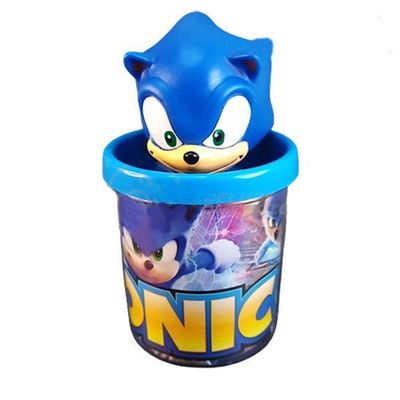Kit Boneco Colecion. Sonic Azul Sega 15Cm + Caneca