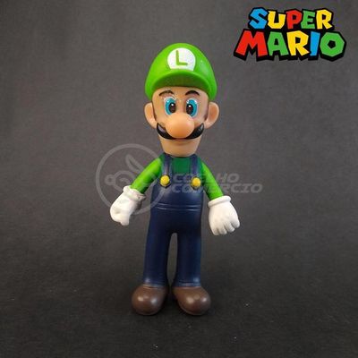 Kit Boneco Colecion. Luigi Super Mario 13Cm + Caneca