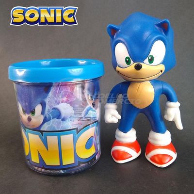 Kit Boneco Colecion. Sonic Azul Sega 15Cm + Caneca