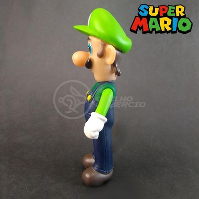 Kit Boneco Colecion. Luigi Super Mario 13Cm + Caneca
