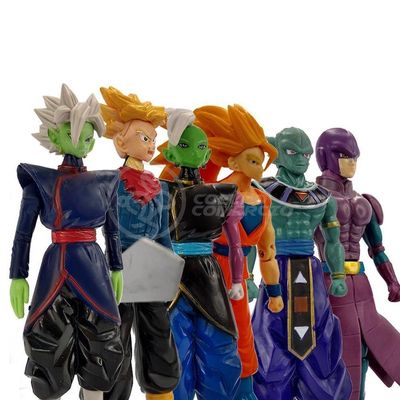 Kit 6 Bonecos Dragon Ball Super Goku Ssj3, Zamasu