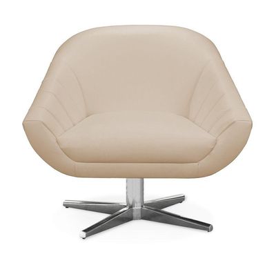 Poltrona Giratória Giovana Corino Base Cromada