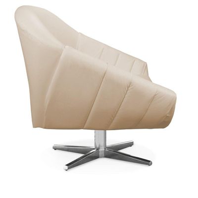 Poltrona Giratória Giovana Corino Base Cromada