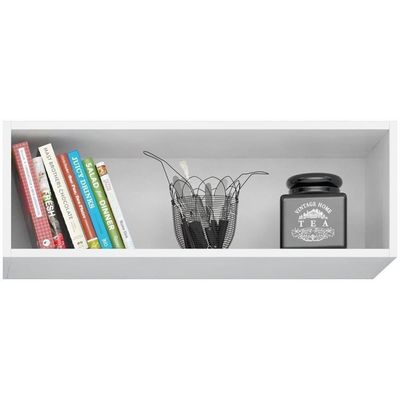 2 Armários Aéreos 1 Porta Branco/Preto Lumil Móveis