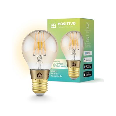 Smart Lâmpada Retrô Positivo Wi-Fi Smart Home Filamento LED 7W Bivolt