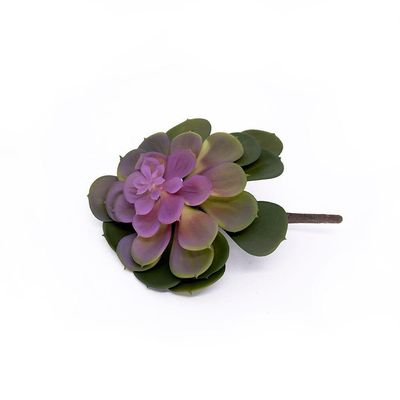 Suculenta Planta Artificial Verde E Rosa 14x16 Cm - D'rossi