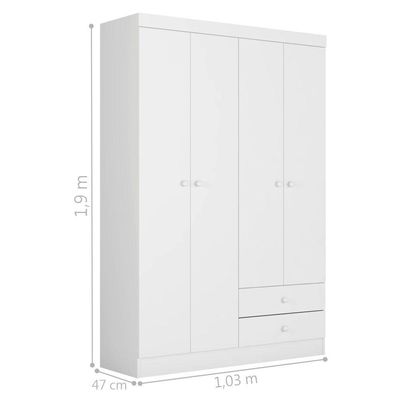 Guarda Roupa Infantil Lyfa Branco