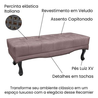 Kit Cabeceira E Calçadeira Solteiro 0,90M Lilás