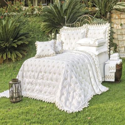 Jogo de Cama King Bordado 400 Fios Sensualle Branco 4pçs