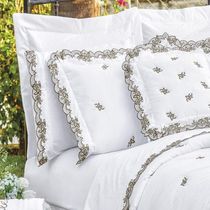 Jogo de Cama King Bordado 200 Fios Mondrean Branco 4pçs