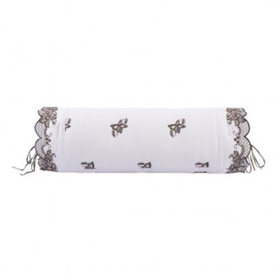 Rolo Decorativo Bordado 200 Fios Mondrean Branco 2pçs